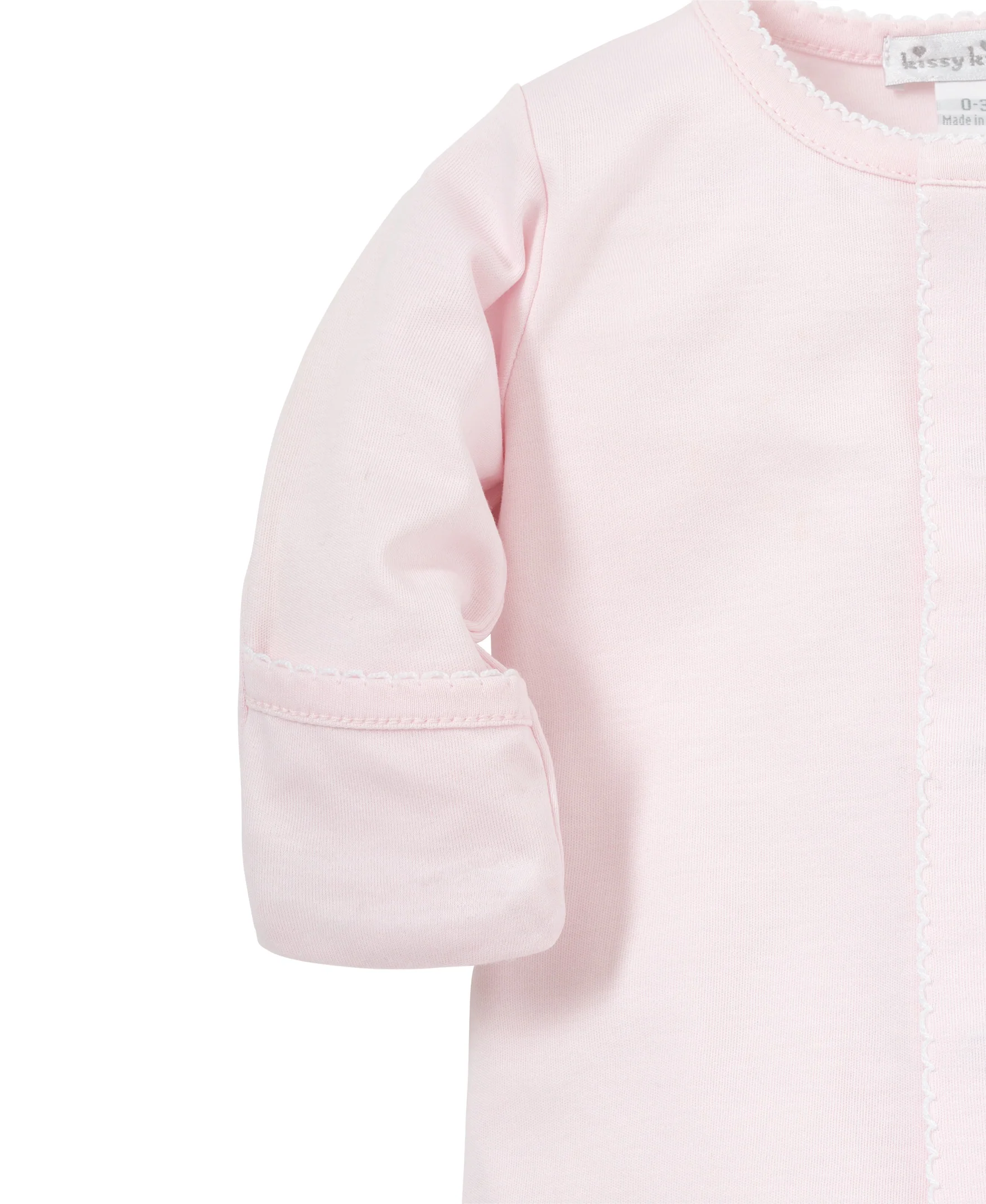 Pink/White Kissy Basics Footie NEW - Image 3